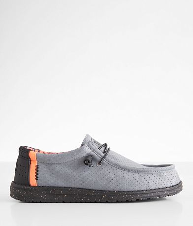 HEYDUDE™ Wally Break Living Coral Stretch Shoe front view