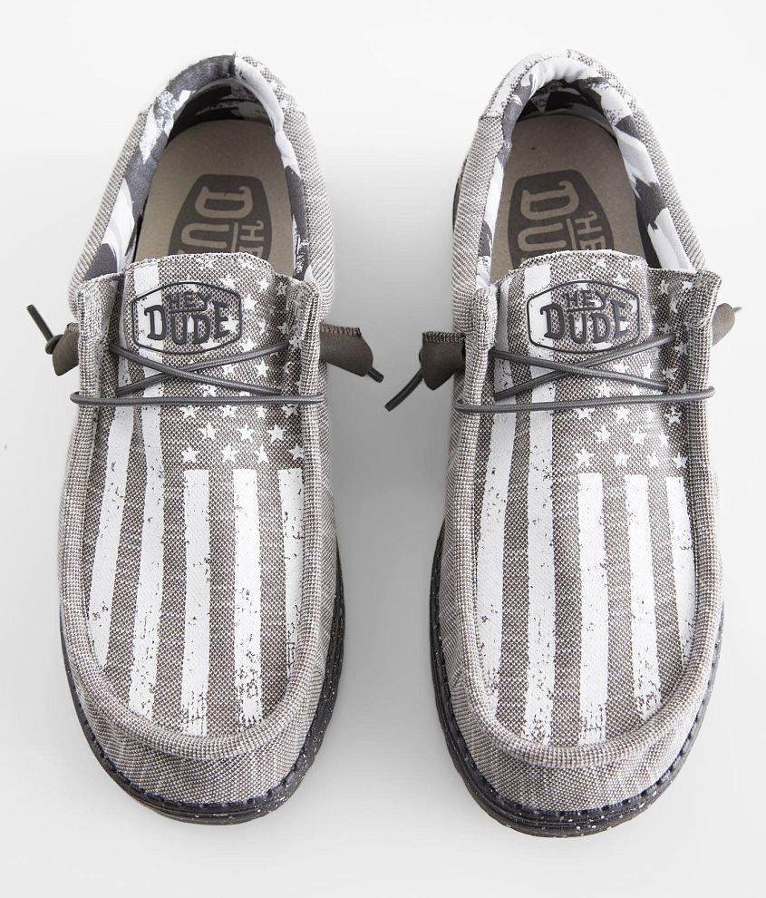 HEYDUDE&#8482; Wally Walls USA Flag Stretch Shoe front view