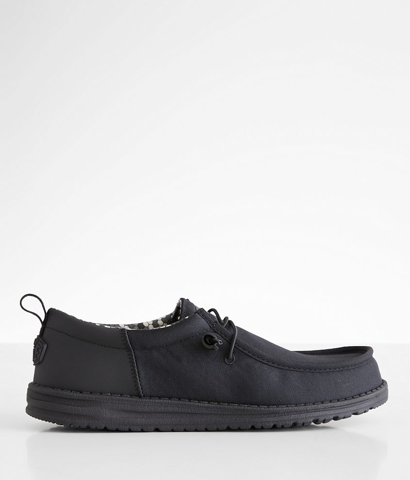 Hey Dude Wally Sox Casual Shoes, Black at John Lewis & Partners