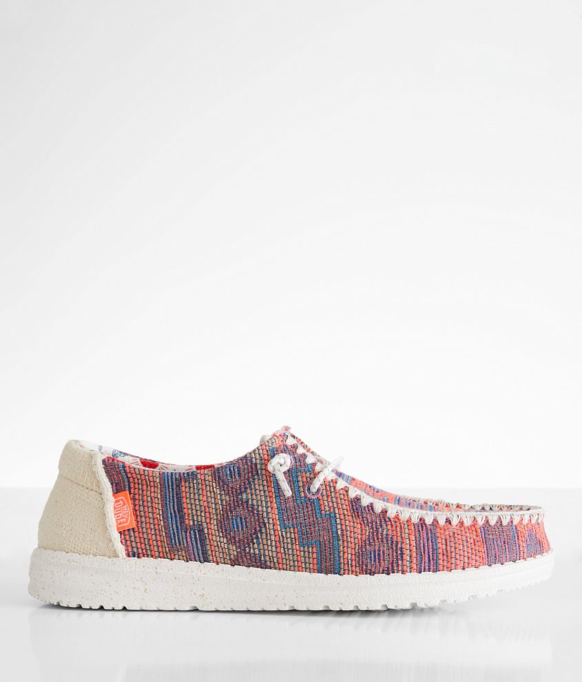 hey dude wendy crochet trim shoe