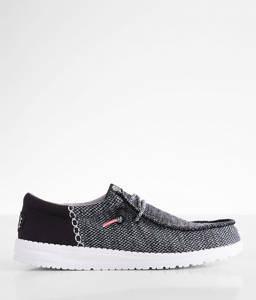 HEYDUDE™ Wally Funk Open Mesh Shoe - Men's Shoes in Black White | Buckle