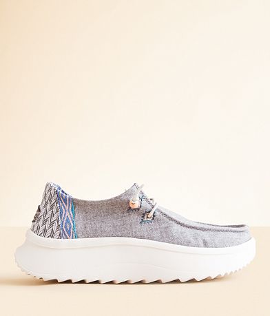 HEYDUDE™ Wendy Peak Chambray Shoe front view