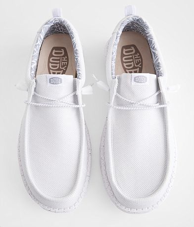 HEYDUDE&#8482; Wally Hybrid White Mesh Shoe misc detail 3 view
