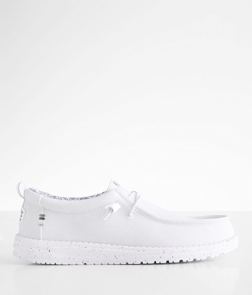 HEYDUDE Wally Hybrid White Mesh Shoe