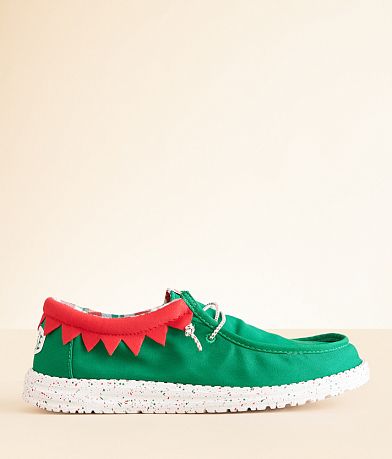 HEYDUDE™ Wally Holiday Elf Shoe front view
