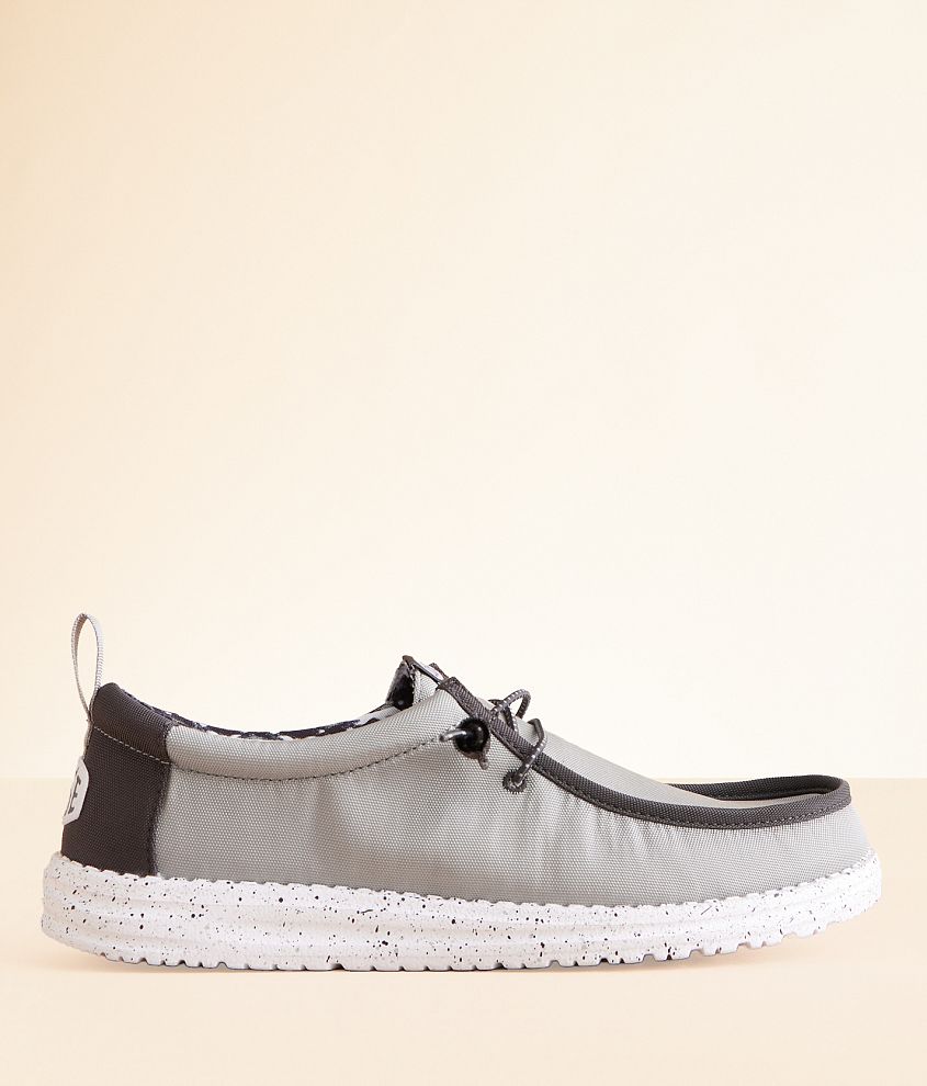 HEYDUDE&#8482; Wally Nylon Grey Shoe front view