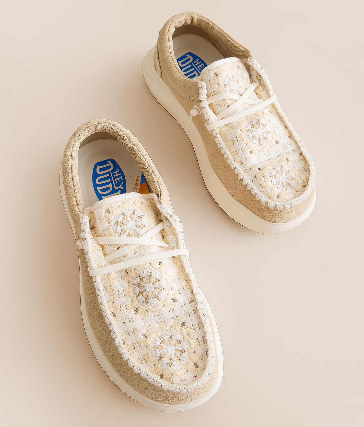 HEYDUDE™ Wendy Comf Suede Crochet Shoe - Women's Shoes in Irish