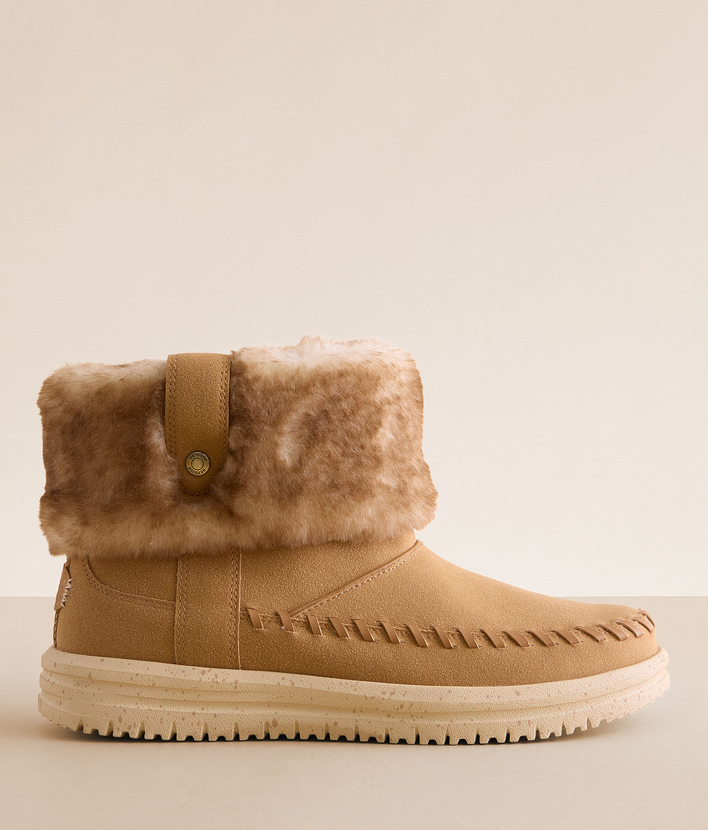 HEYDUDE™ Camden Cuff Classic Cozy Boot - Women's Shoes in Cognac