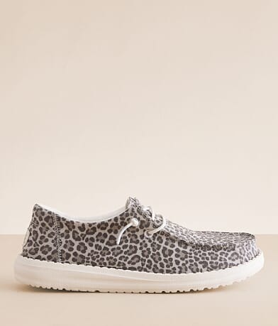 HEYDUDE™ Wendy Luxe Leopard Shoe front view