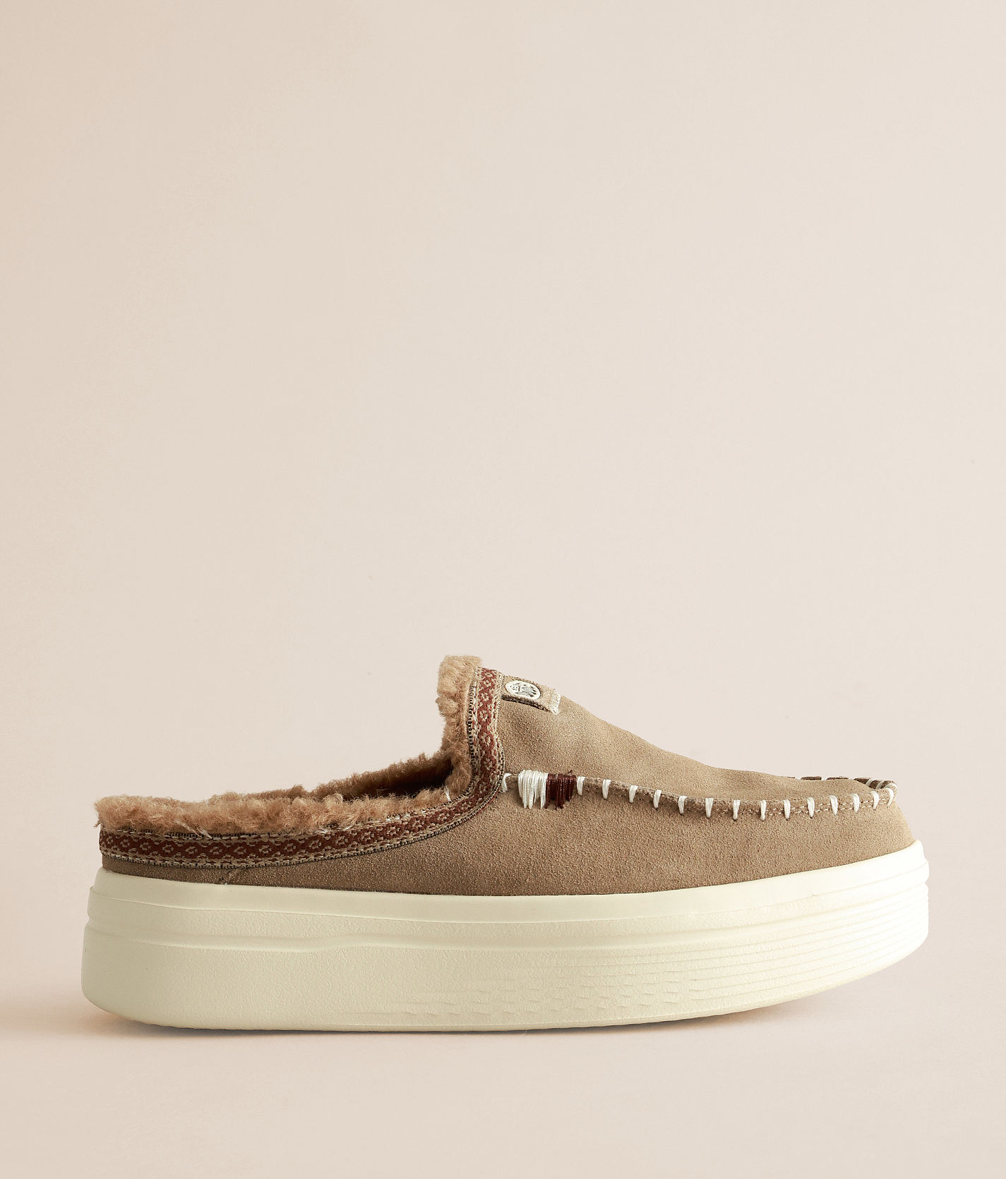 HEYDUDE™ Austin Lift Cozy Stitch Suede Mule Shoe - Women's Shoes