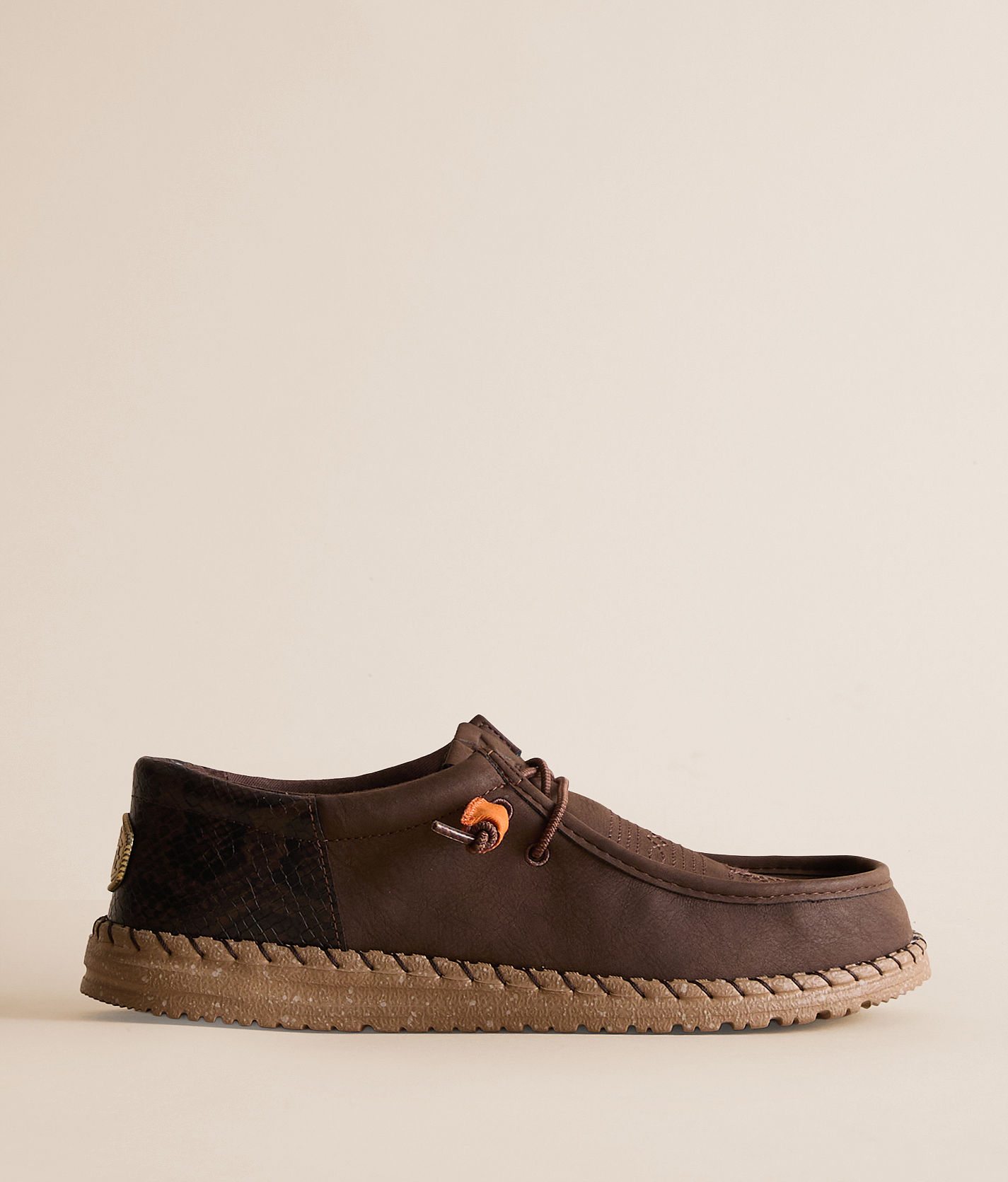 HEY DUDE WALLY ECO DARK BROWN Hey Dude Wally Eco Sox Brown Mens Size 8 Athletic Shoes  main image 3
