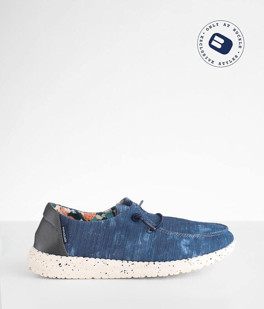 navy hey dude shoes