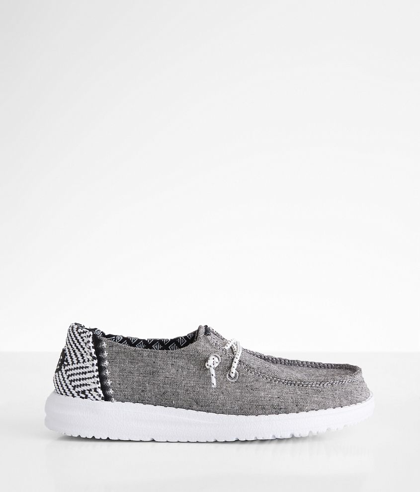 Toddler/Youth - HEYDUDE™ Wendy Chambray Woven Shoe - Girl's Shoes in Onyx