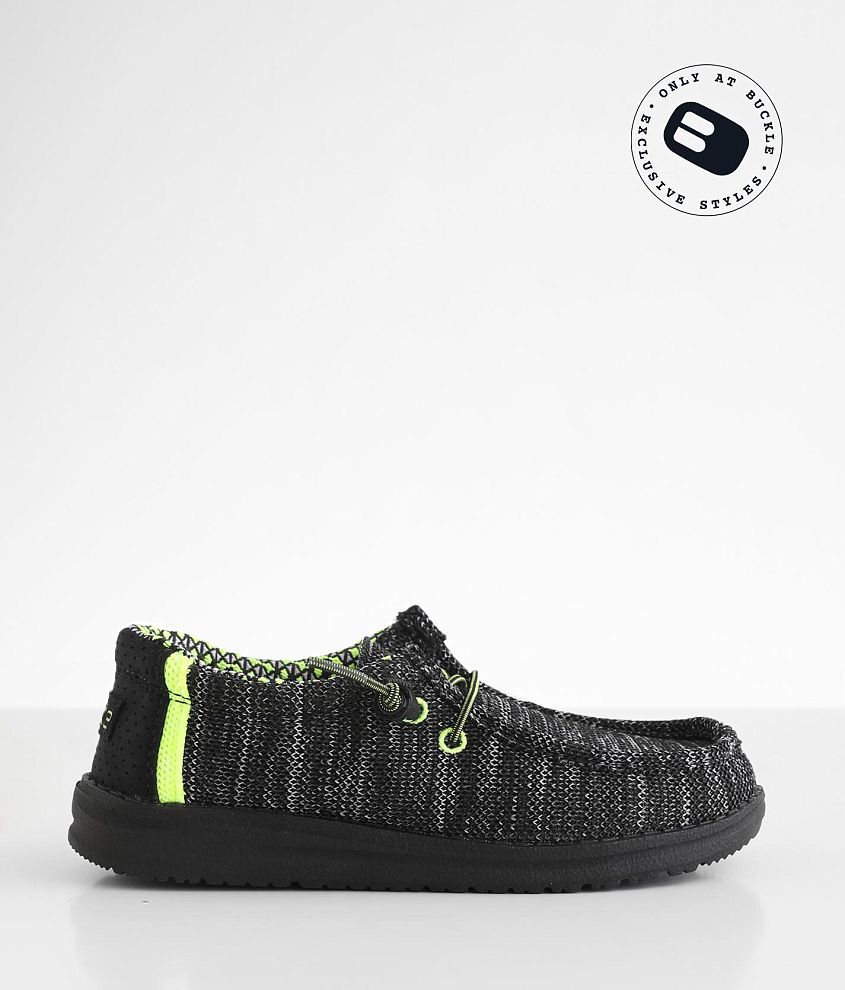 Toddler/Youth - HEYDUDE™ Wally Shoe - Boy's Shoes in Vibrant Black