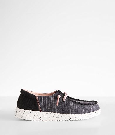 Toddler/Youth - HEYDUDE™ Wendy Chambray Woven Shoe - Girl's Shoes in Onyx