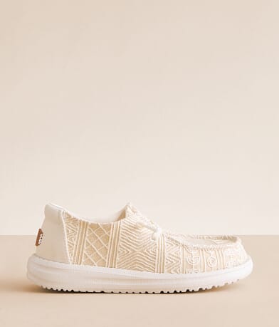HEYDUDE™ Girls - Wendy Y Crochet Lace Shoe front view
