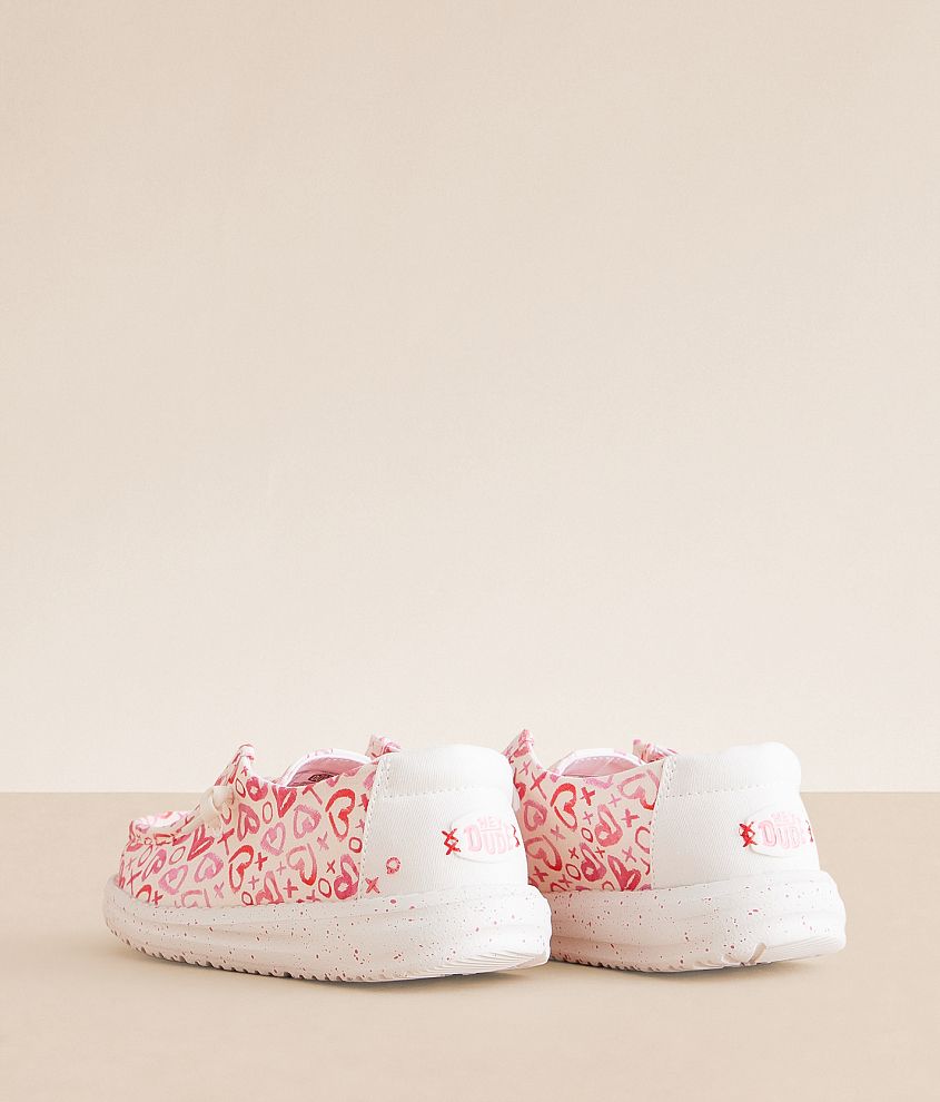 Girls - Wendy Y Watercolor Hearts Shoe