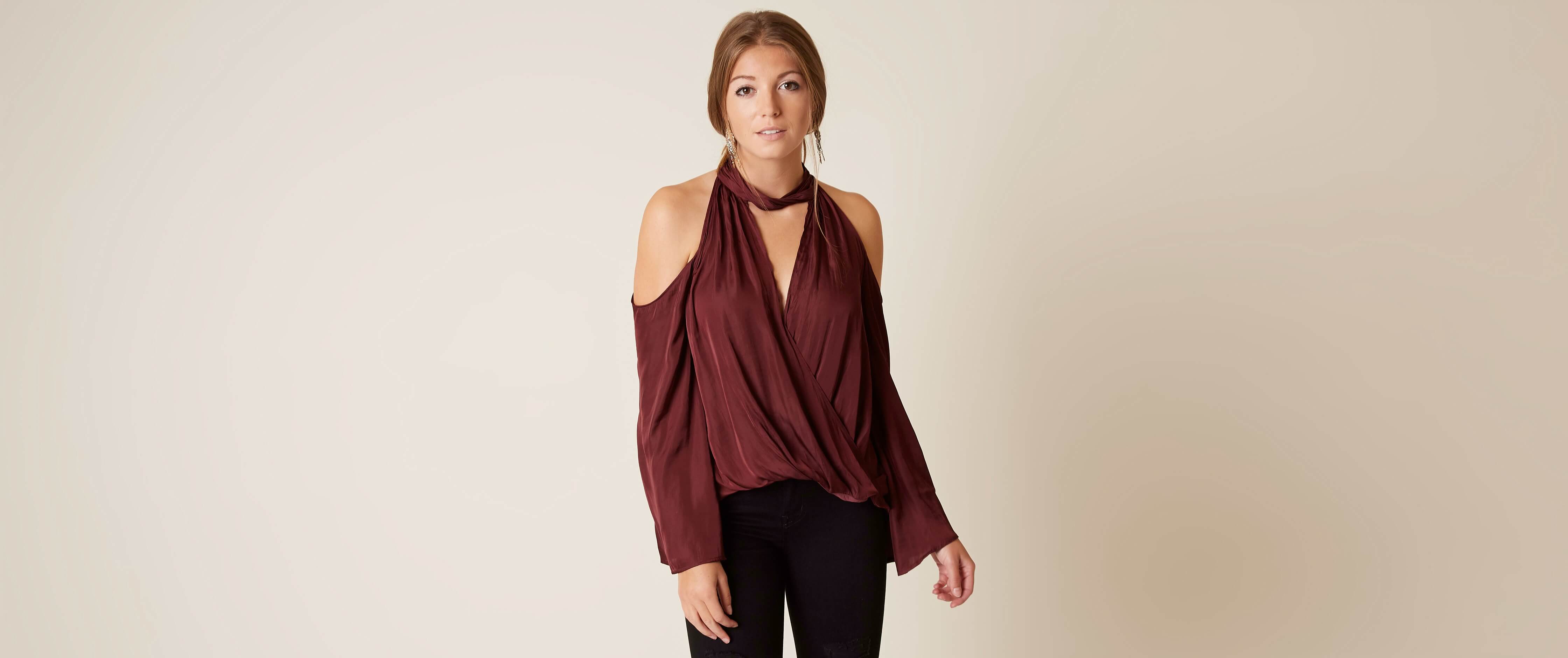 lush cold shoulder top