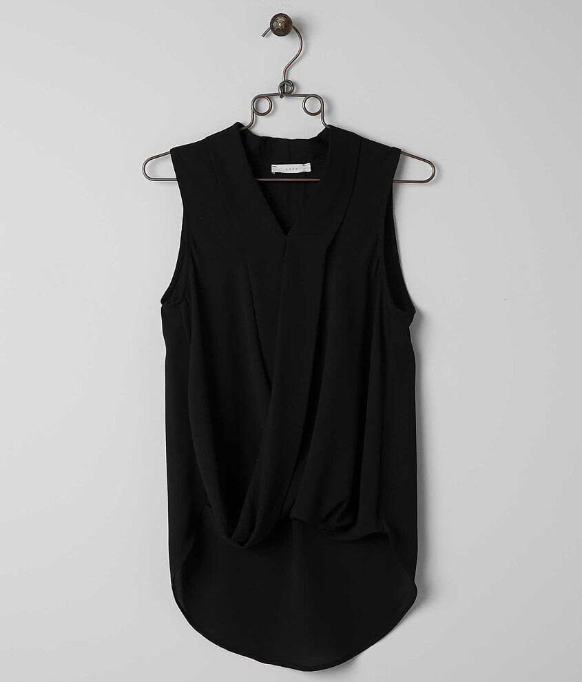 Black chiffon tank top online