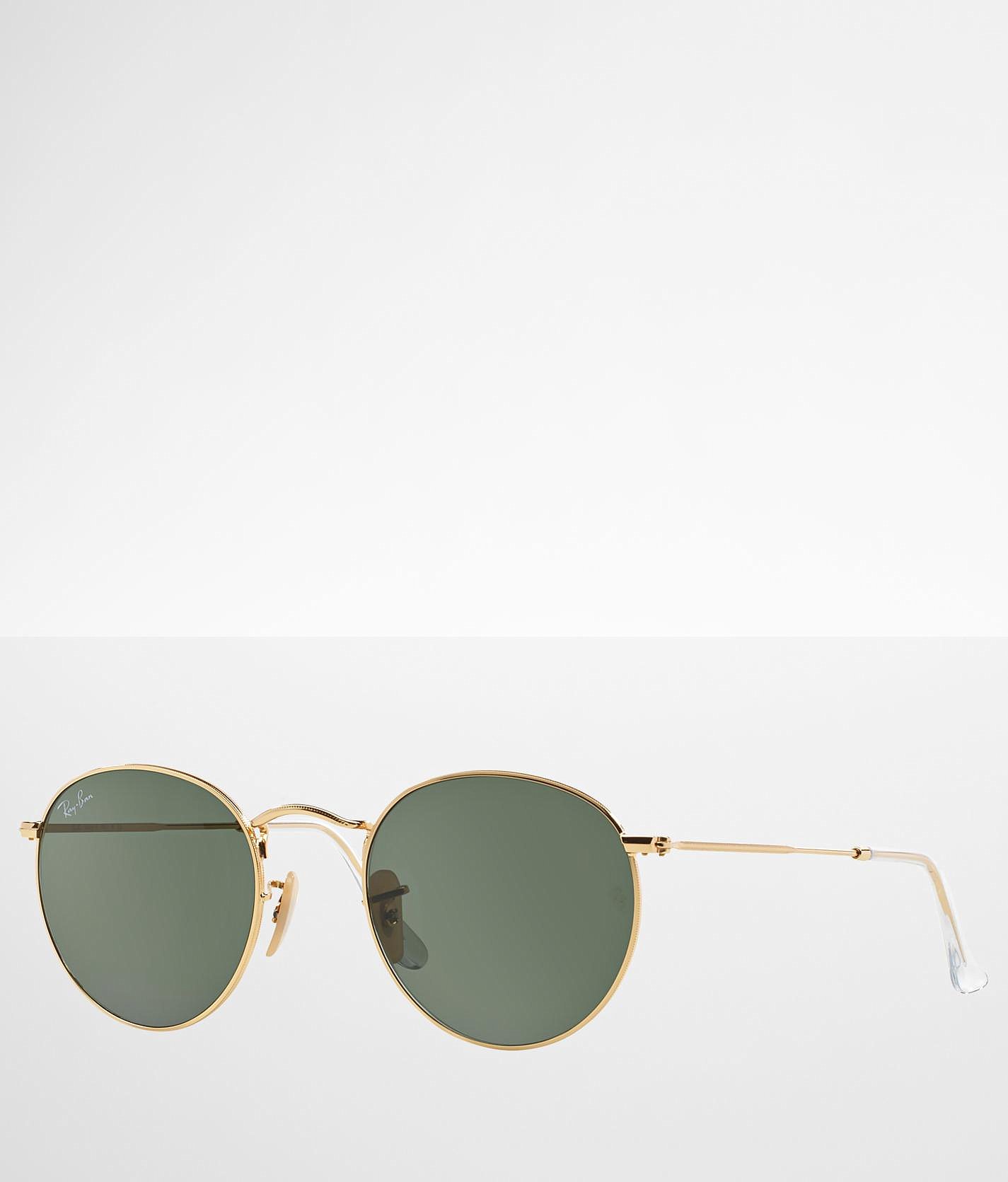 Ray-ban Sunglasses Round Metal Unisex Gold Frame Green Lenses 50-21