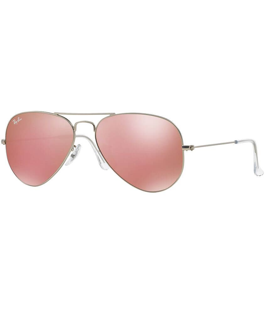 gips Fader fage juni Ray-Ban® Aviator Classic Sunglasses - Women's Sunglasses & Glasses in  Silver Pink Gradient | Buckle