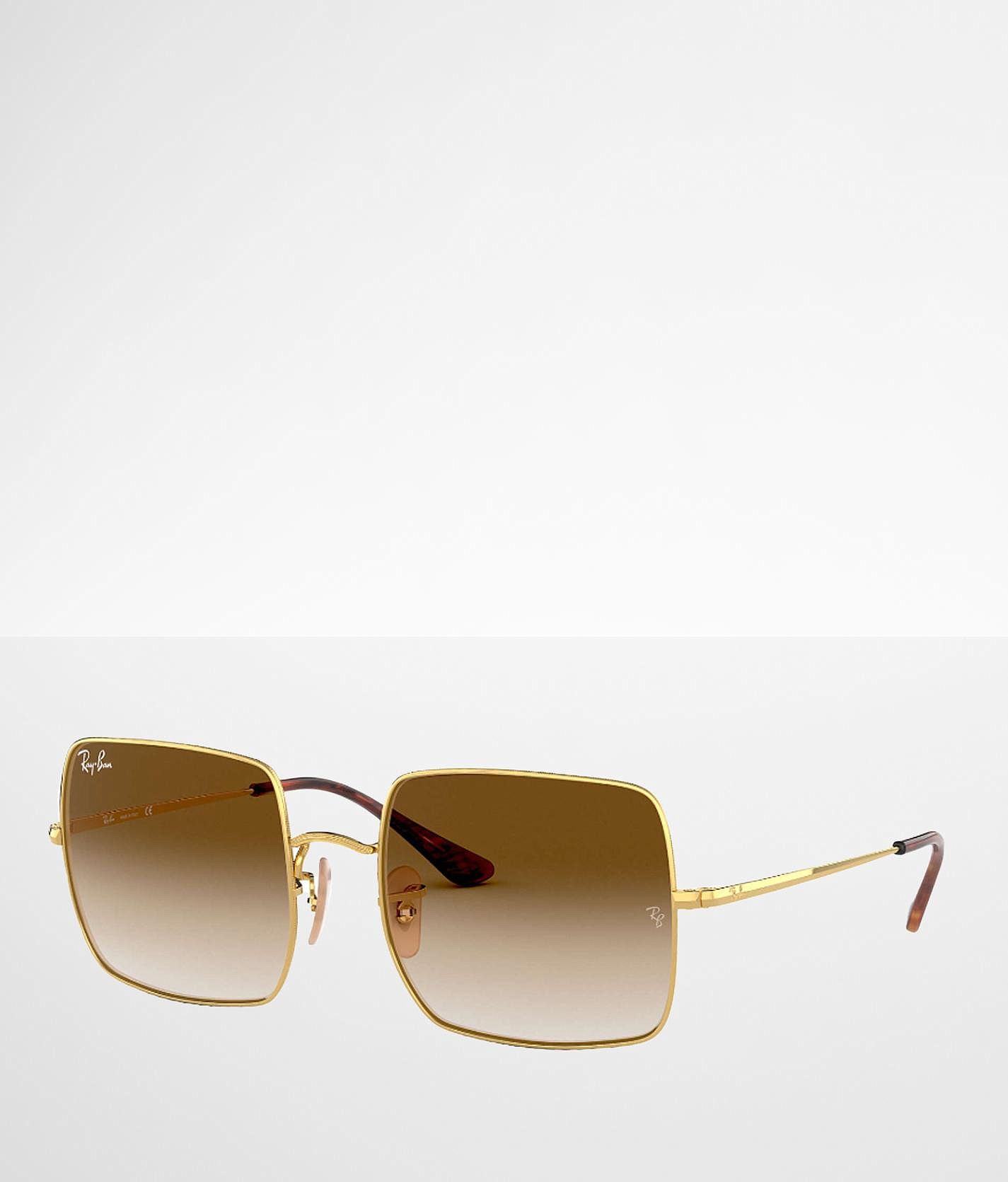 Ray-Ban® Oversized Square Sunglasses - Women's Sunglasses & Glasses in Gold  Clear Grad Brown | Buckle