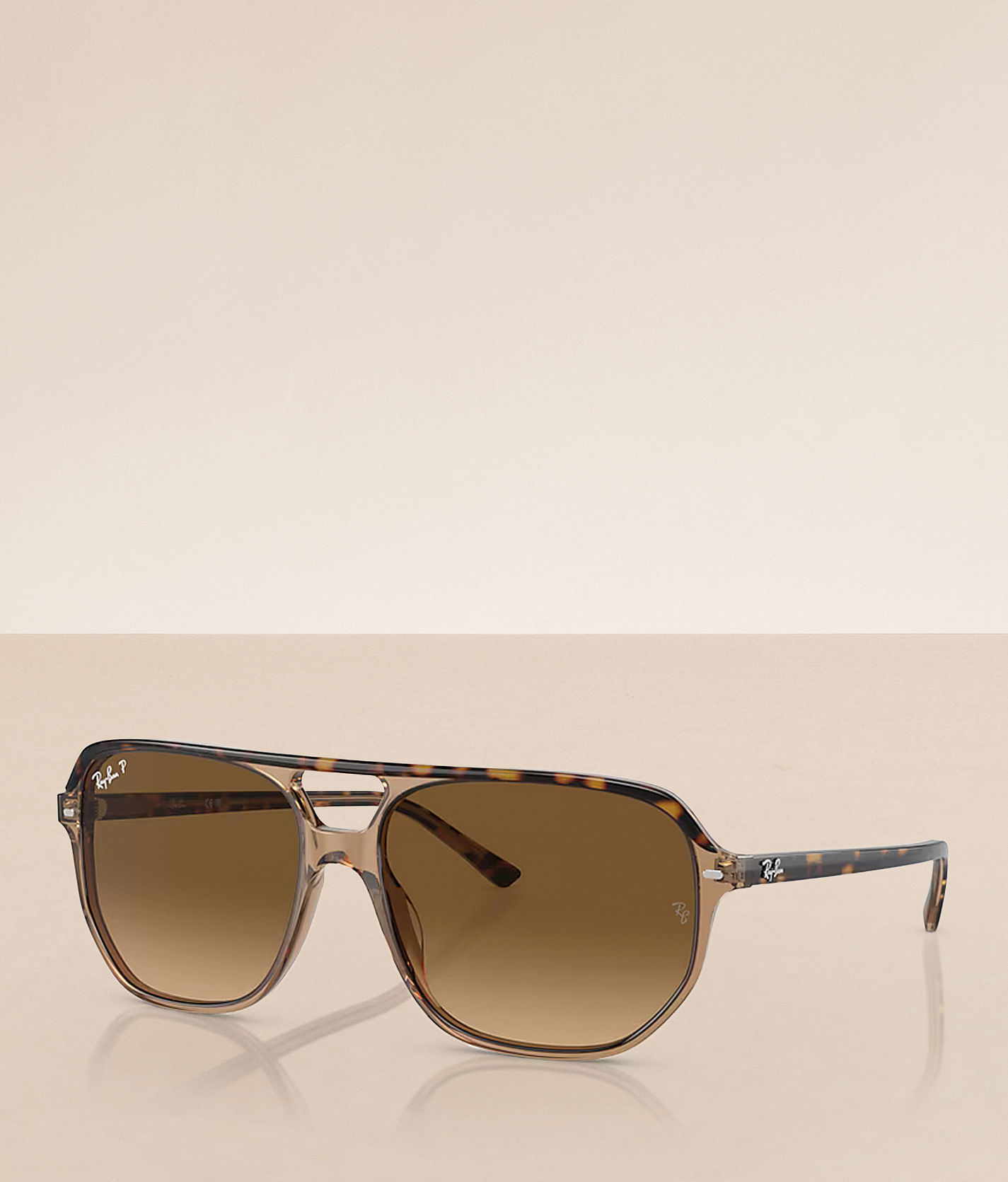 Ray-Ban Bill Brow Bar Aviator Sunglasses Ray-Ban RB2205 Bill One XL (60 - 16) with Brown lenses and  main image 3