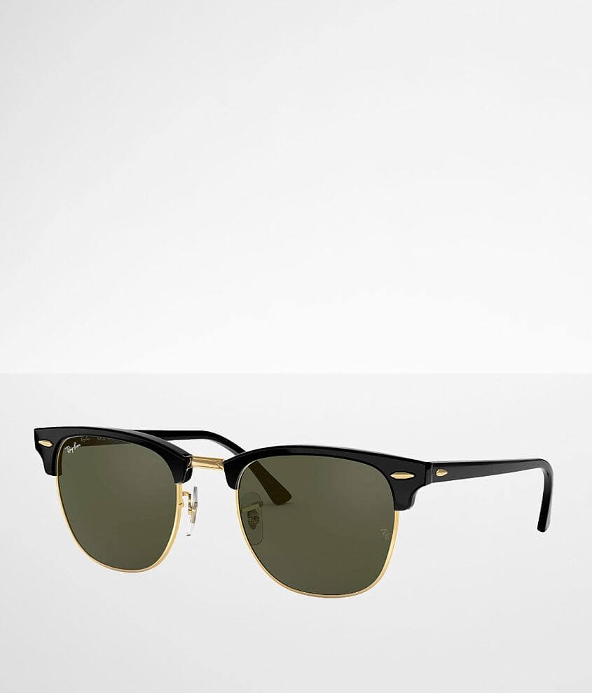 Ray Ban Clubmaster Polarized Sunglasses Women S Sunglasses Glasses In Black Crystal Green Buckle