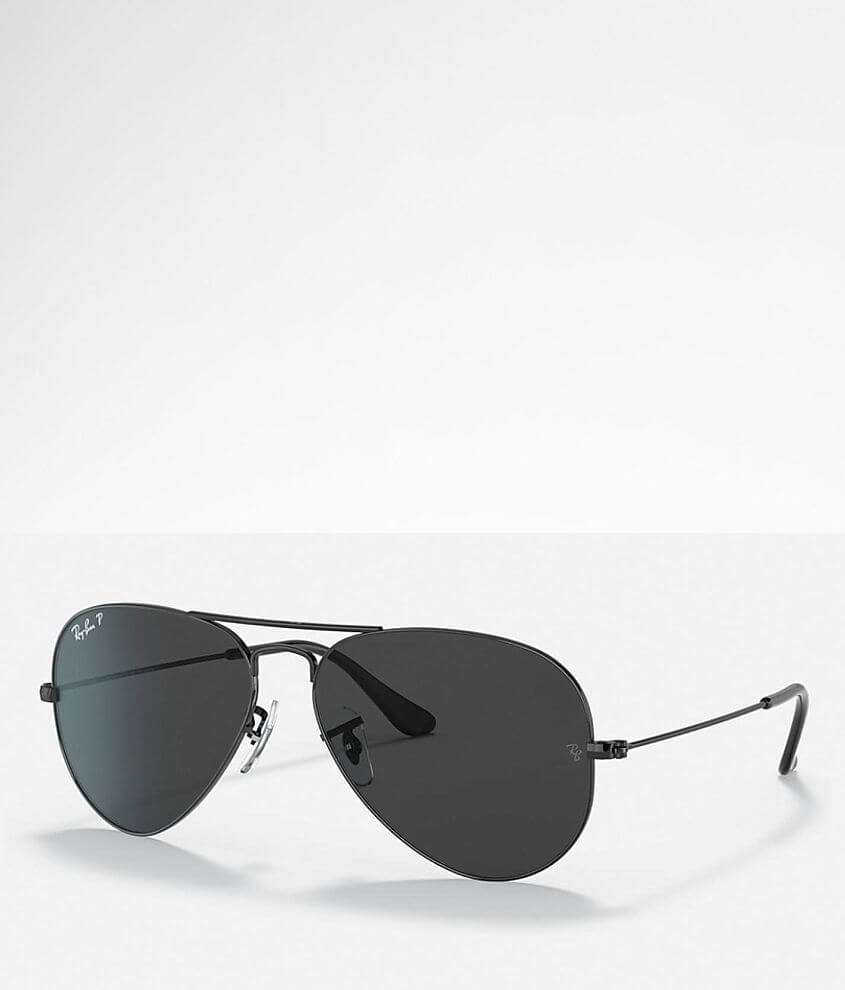 Ray Ban Aviator Polarized Sunglasses Women S Sunglasses Glasses In Black Black Polar Buckle