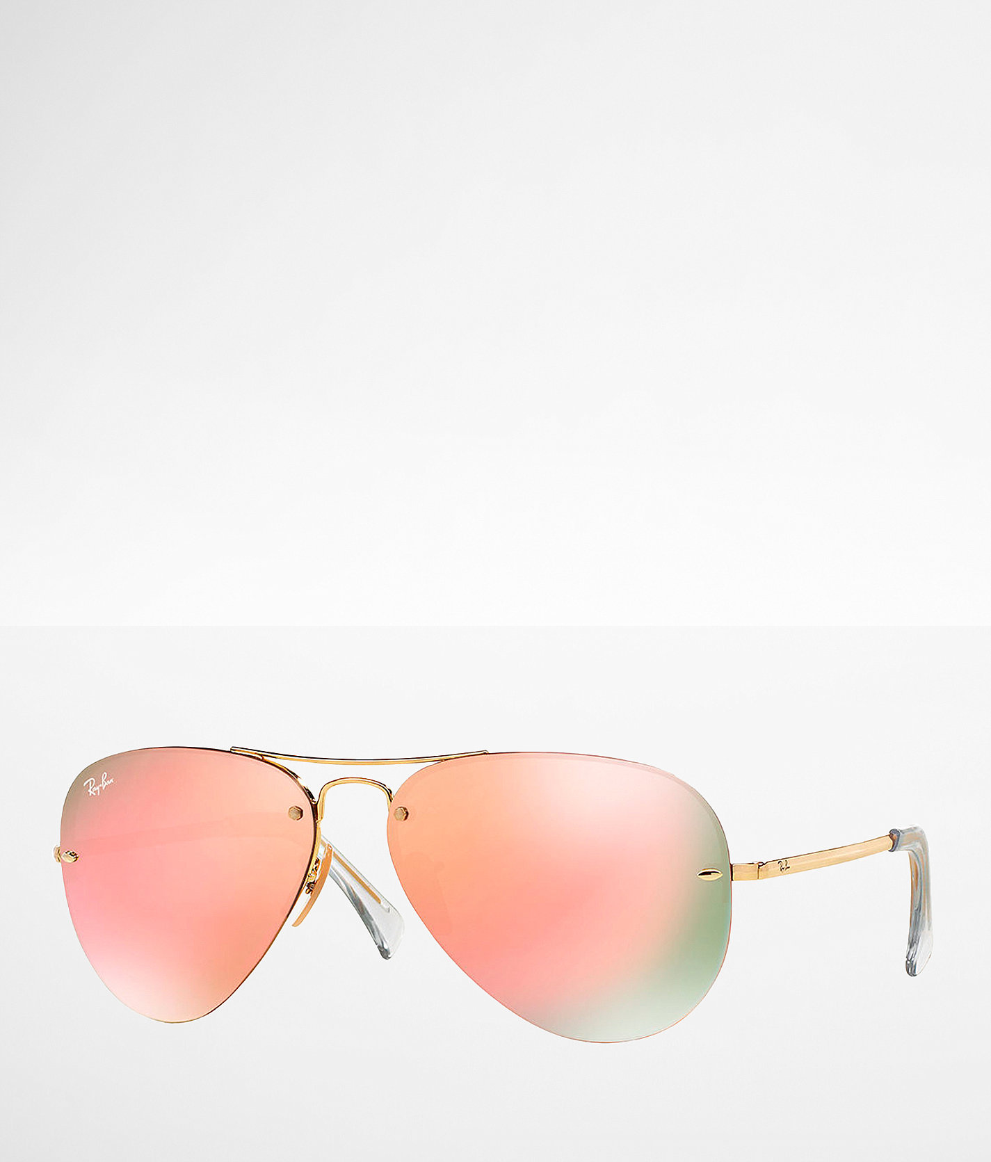 ray ban rimless aviator sunglasses