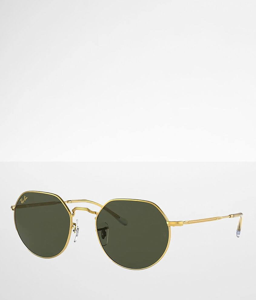 Ray-Ban® Jack Round Sunglasses - Women's Sunglasses & Glasses in Legend  Gold Green | Buckle