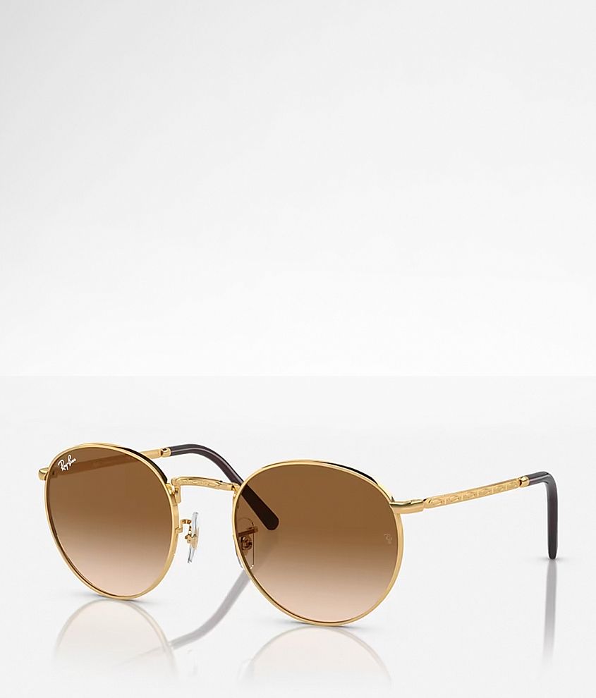 Clear & Brown Round Sunglasses