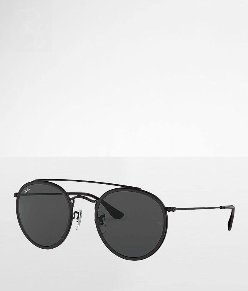 Ray-Ban® Double Bridge Aviator Sunglasses - Women's Sunglasses & Glasses in  Black Grey | Buckle