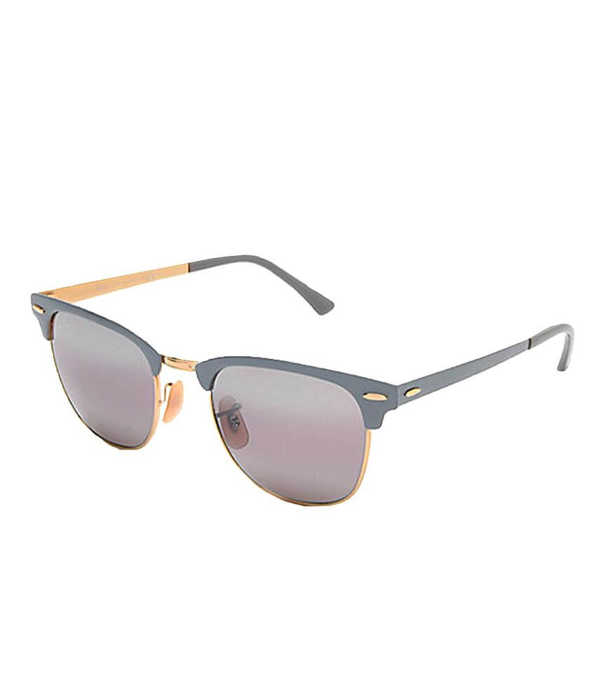 Ray Ban Clubmaster Sunglasses Women S Sunglasses Glasses In Gold Matte Grey Buckle
