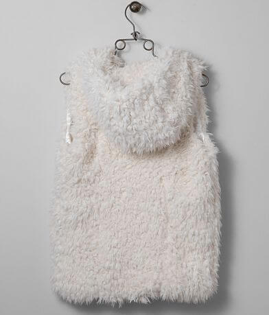 Me Jane Faux Fur Vest back view