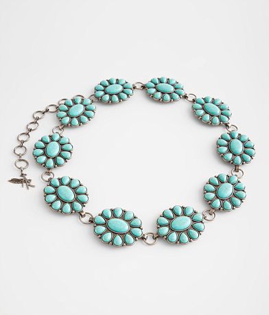Angel Ranch Turquoise Chain Belt front view