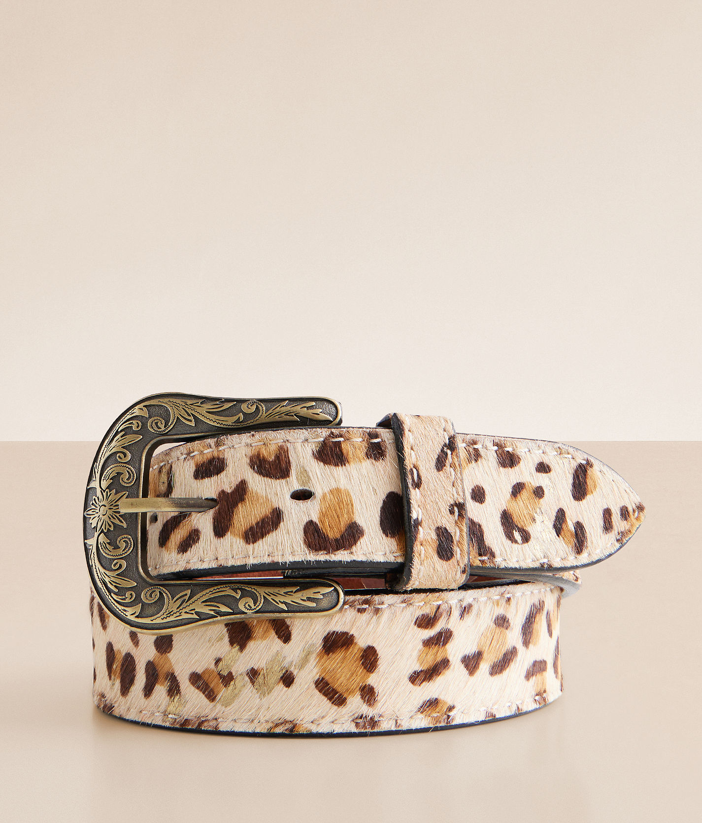 Atlas Chic Tan and Black animal print Studded Women\'s Belt Atlas Cowgirl Belts for Women for sale | eBay main image 2