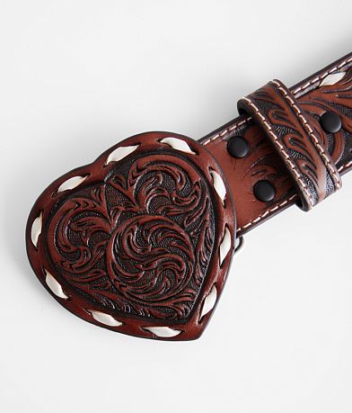 Angel Ranch Western Heart Leather Belt MISC_DETAIL_1