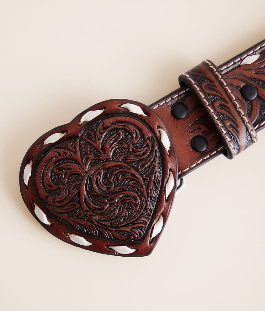Western Heart Leather Belt