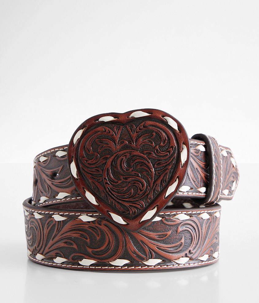 Angel Ranch Western Heart Leather Belt