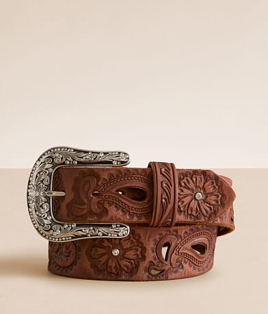 Angel Ranch Floral Embossed Belt front view