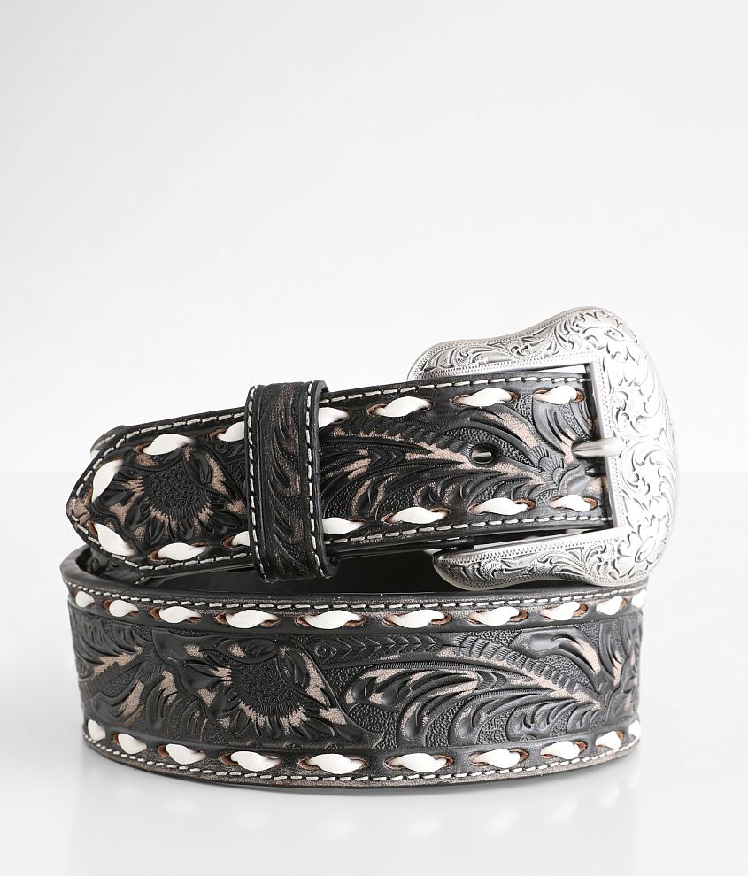 Nocona Tooled Leather Belt front view