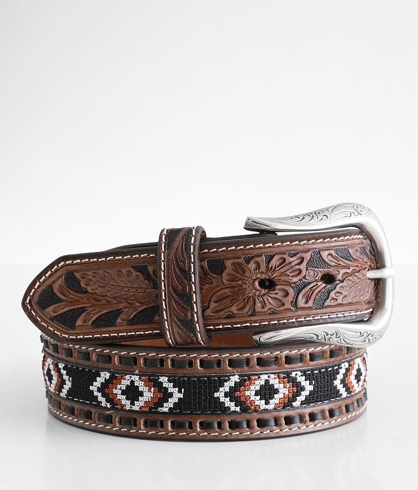Nocona Western Leather Belt front view