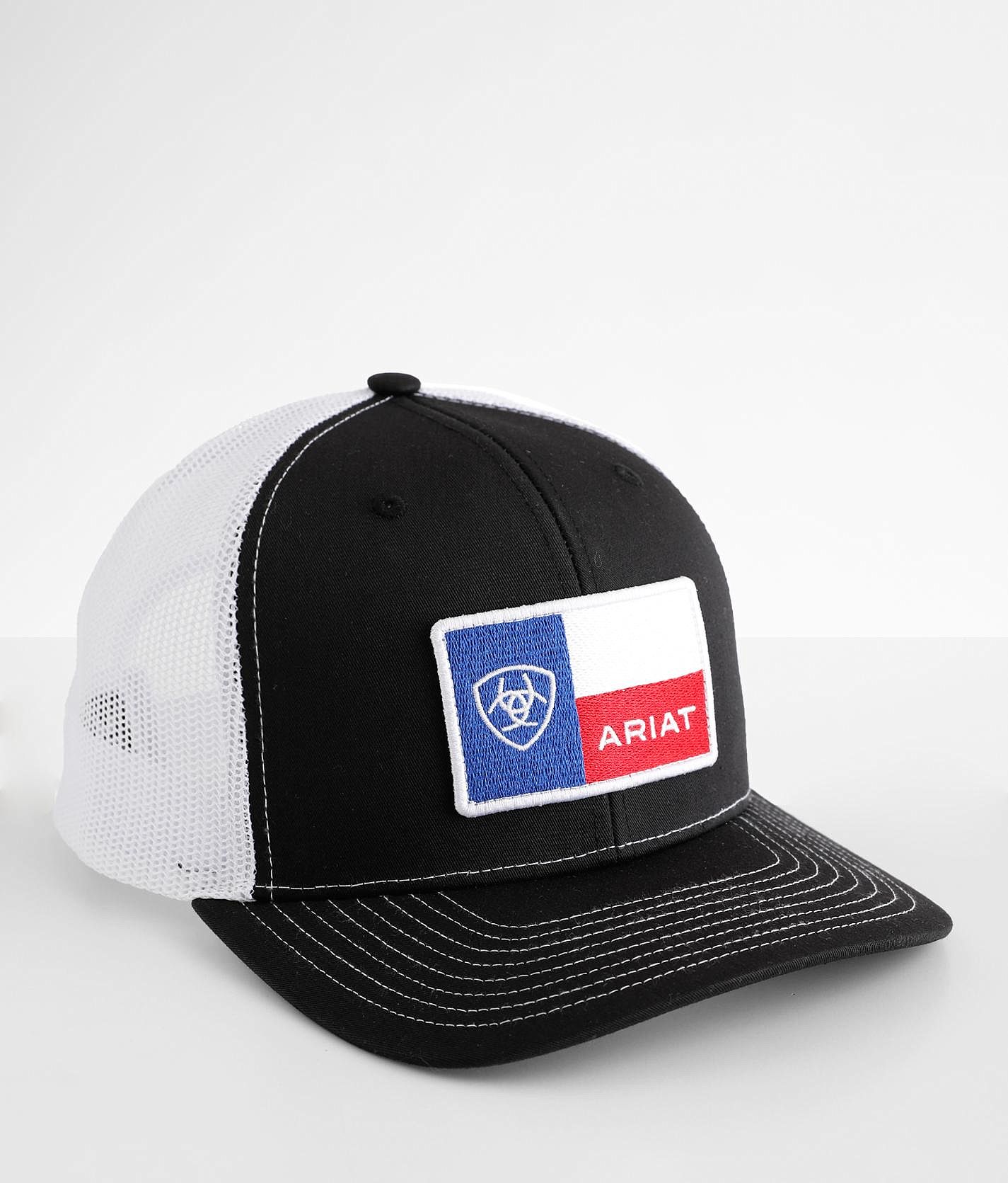 Ariat Texas Flag Trucker Hat Men s Hats in Black Buckle