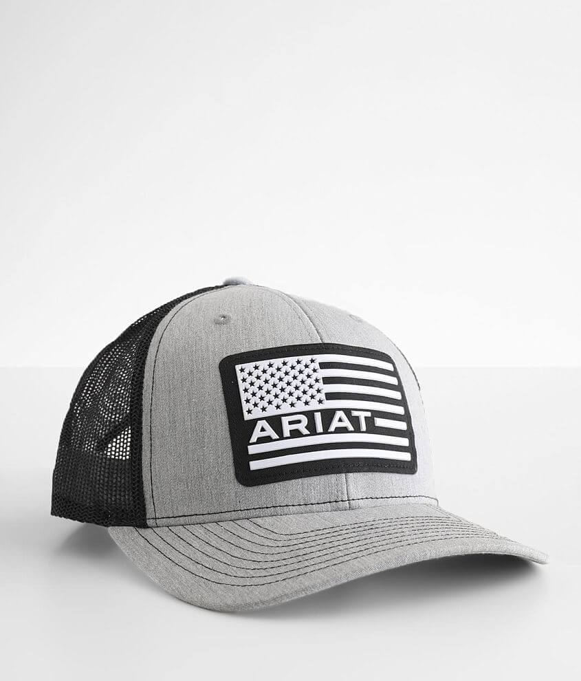 Ariat Flag Patch Trucker Hat front view