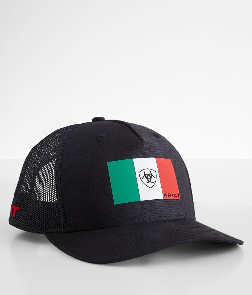 Ariat Mexico Flag Trucker Hat - Men's Hats in Black | Buckle