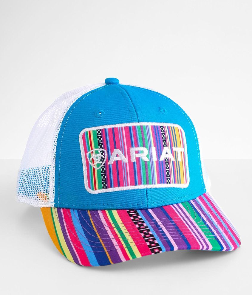 Ariat Striped Baseball Hat front view