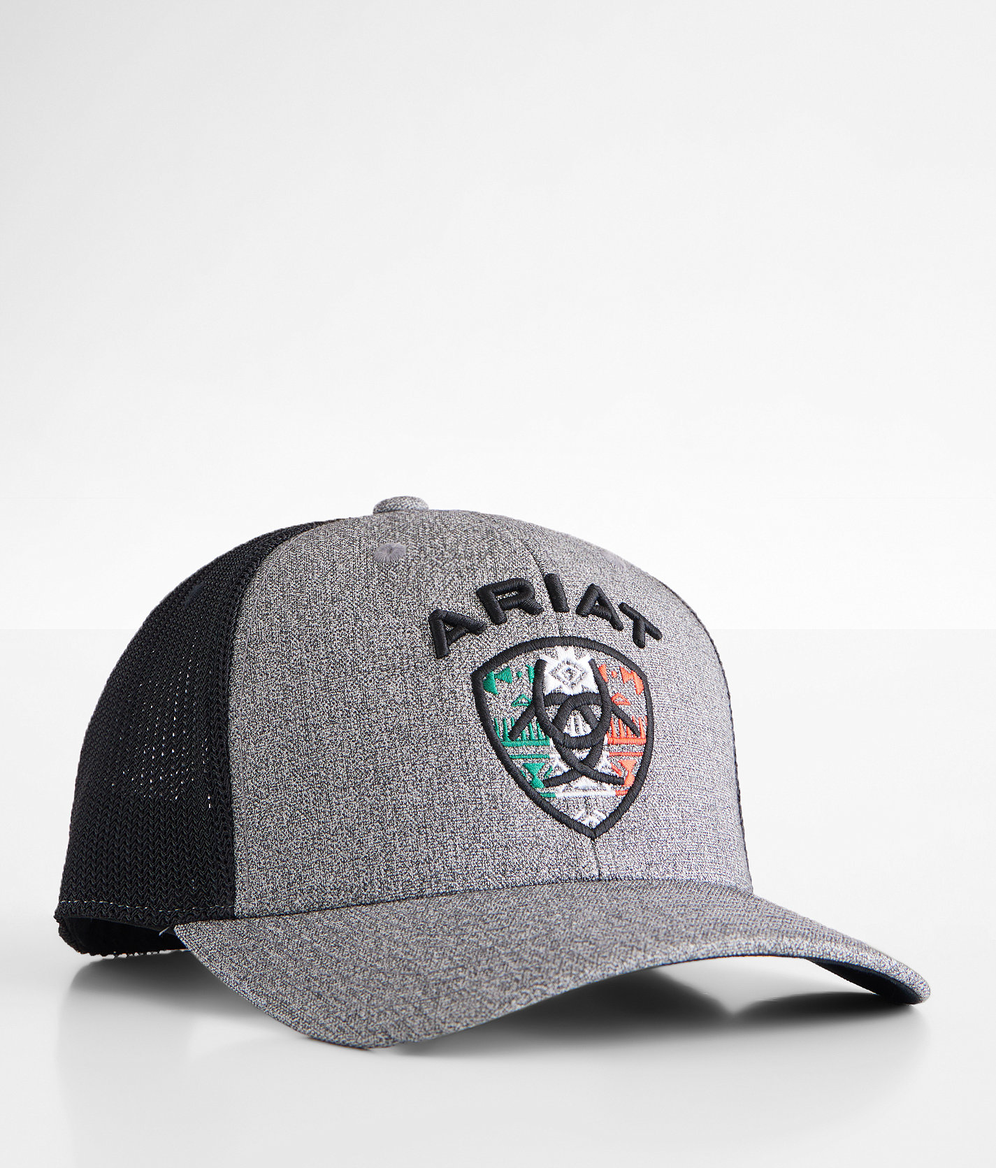 Casquette ARIAT Flexfit 110 - Gris Design Aztèque - Taille Unique Unisexe - Neuf