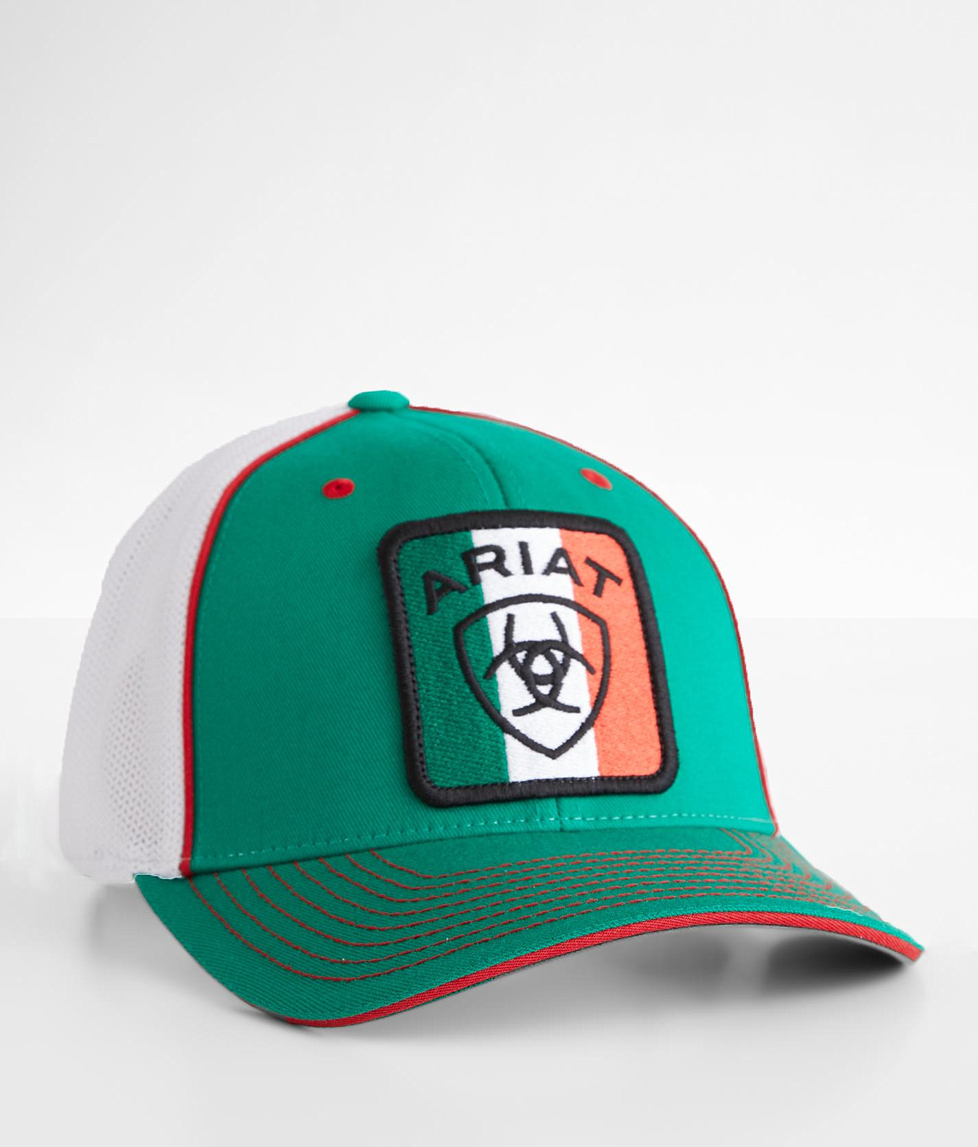 Ariat Offset 110 Flexfit Trucker Hat - Men's Hats in Grey