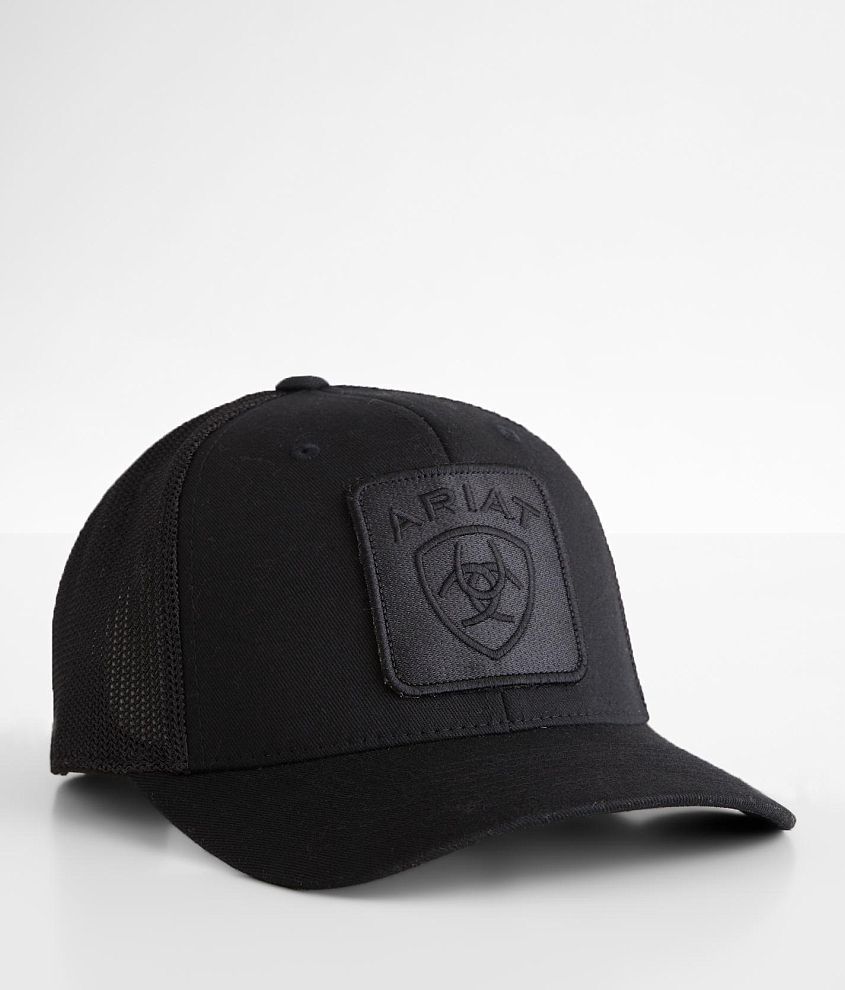 Ariat Tonal 110 Flexfit Trucker Hat - Men\'s Hats in Black | Buckle | Flex Caps